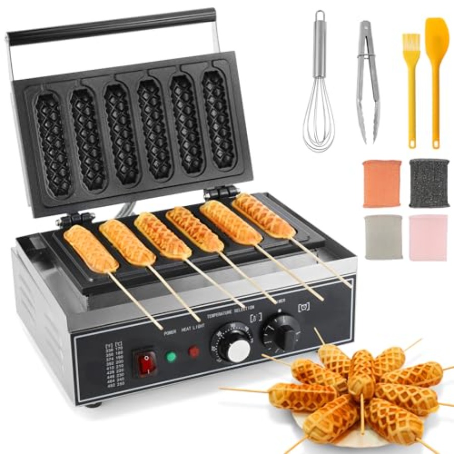 Corn Dog Stick - Commercial Corn Dog Maker 1550W 6Pcs