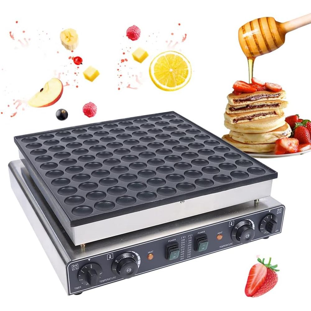 Mini Pancake Griddle - 3400W Commercial Mini Pancake Maker, 100