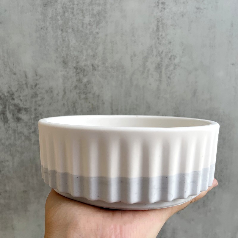 Potsticker Mold - Stripe Flowerpot Silicone Mold DIY Succulent