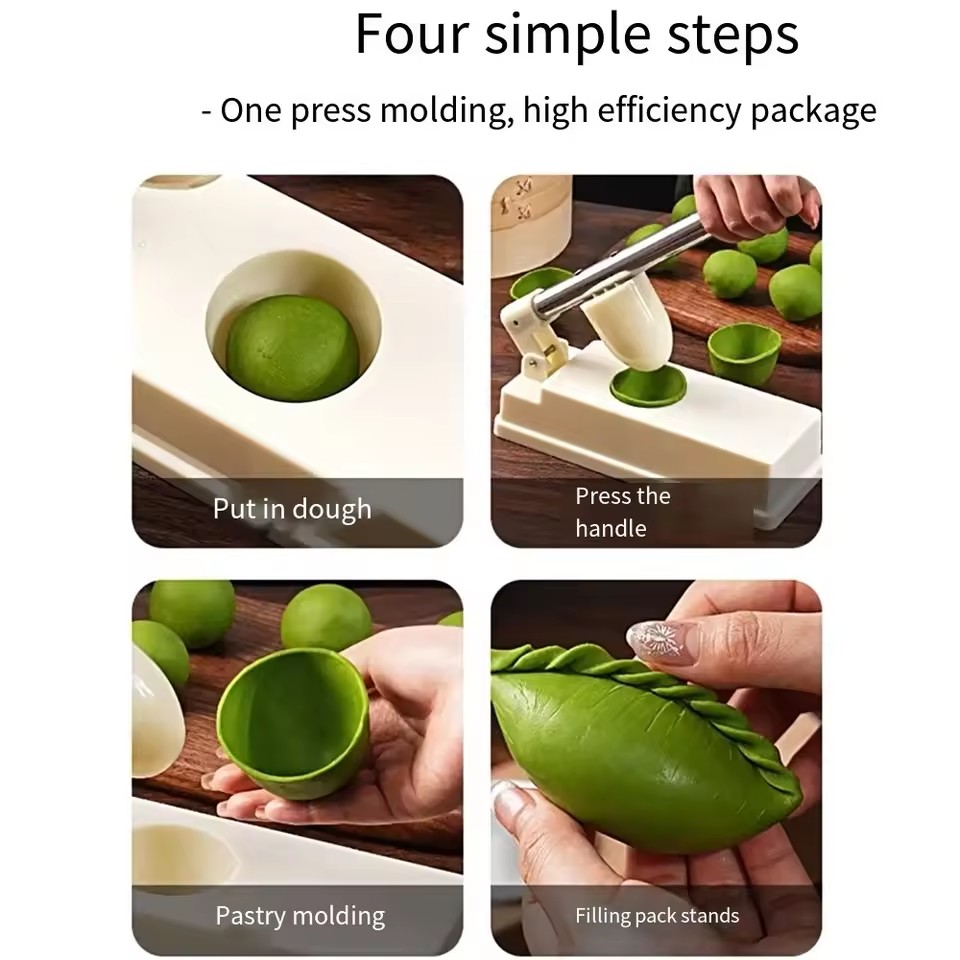 Hand Press Sweet Green Rice Ba - đánh giá và giá Dumpling Press Set