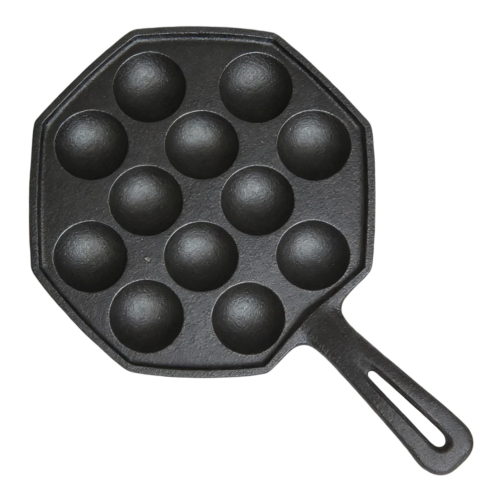 Cast Iron 12 Pits For Baking T - đánh giá và giá Takoyaki Grill Plate