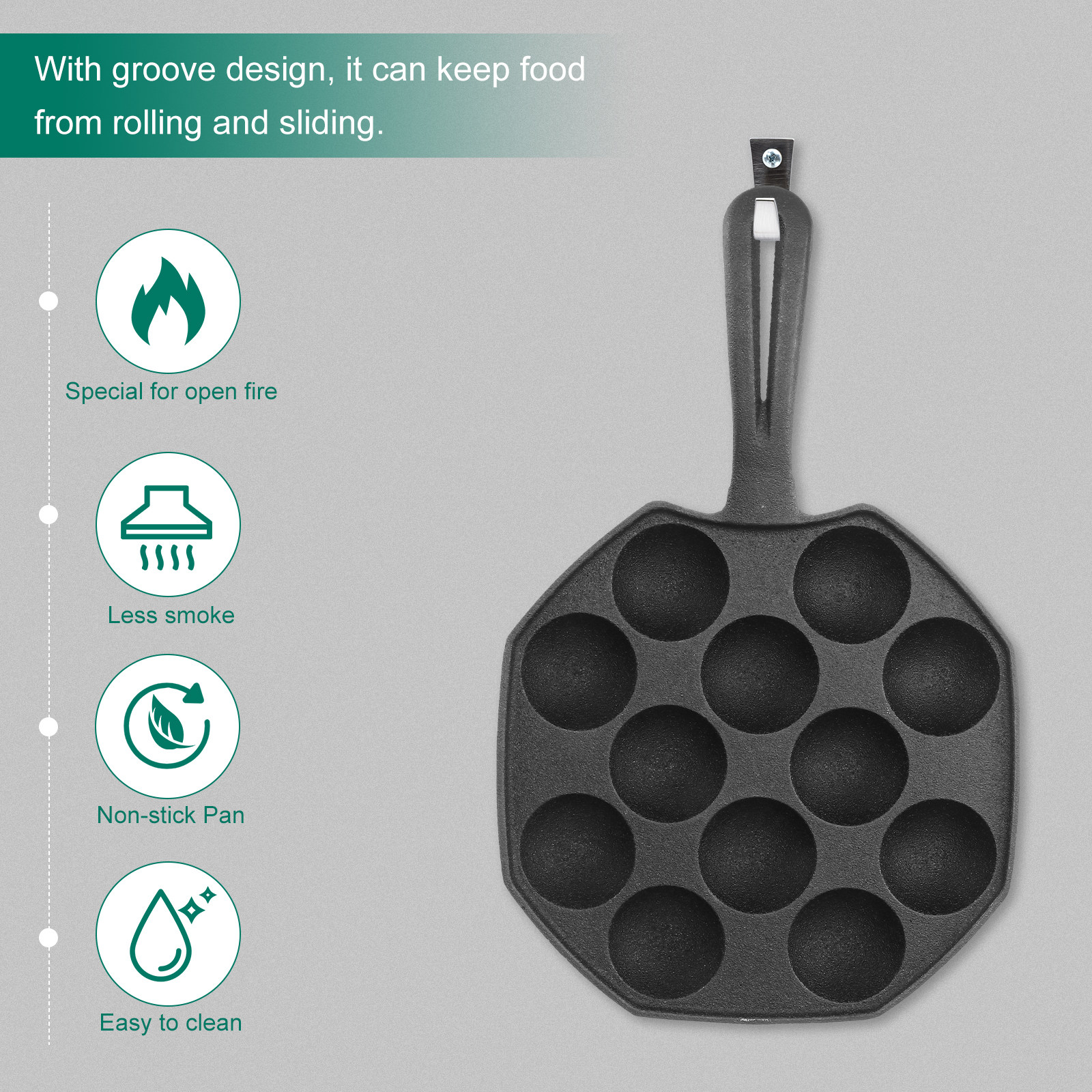12 Molds Cast Iron Takoyaki Pa - đánh giá và giá Takoyaki Grill Plate