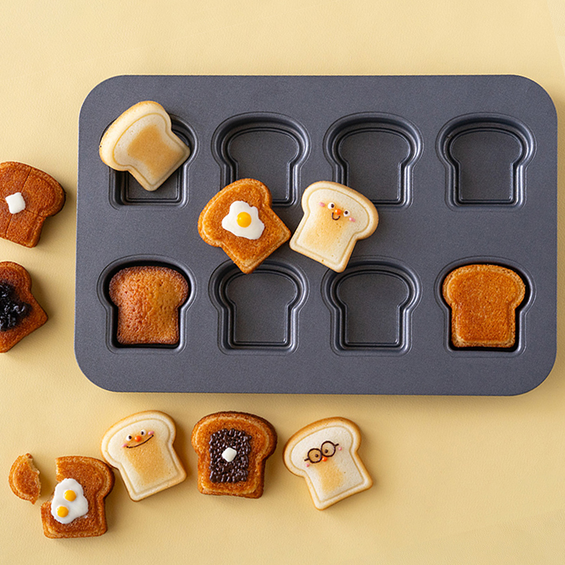 8 Cavity Toast Bread Pattern C - đánh giá và giá Egg Waffle Pan