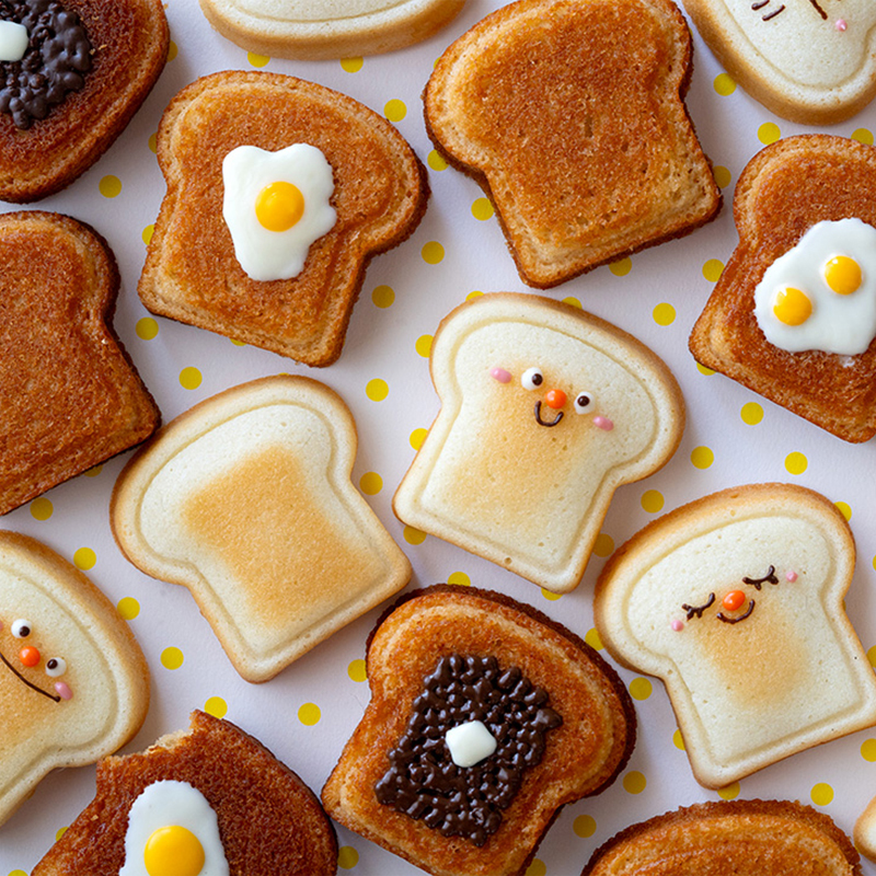8 Cavity Toast Bread Pattern C - đánh giá và giá Egg Waffle Pan