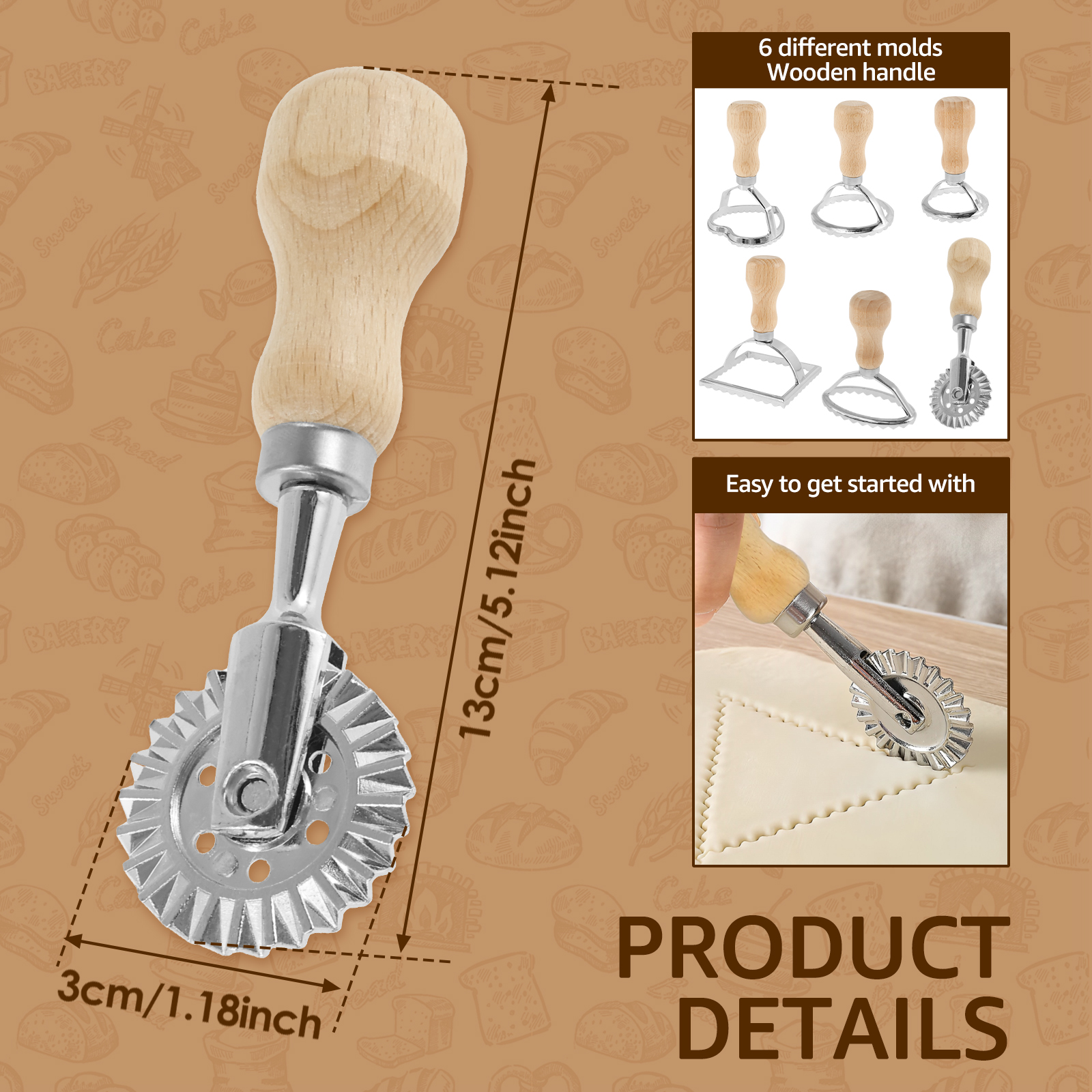 6Pcs Ravioli Maker Set Ravioli - đánh giá và giá Dumpling Press Set