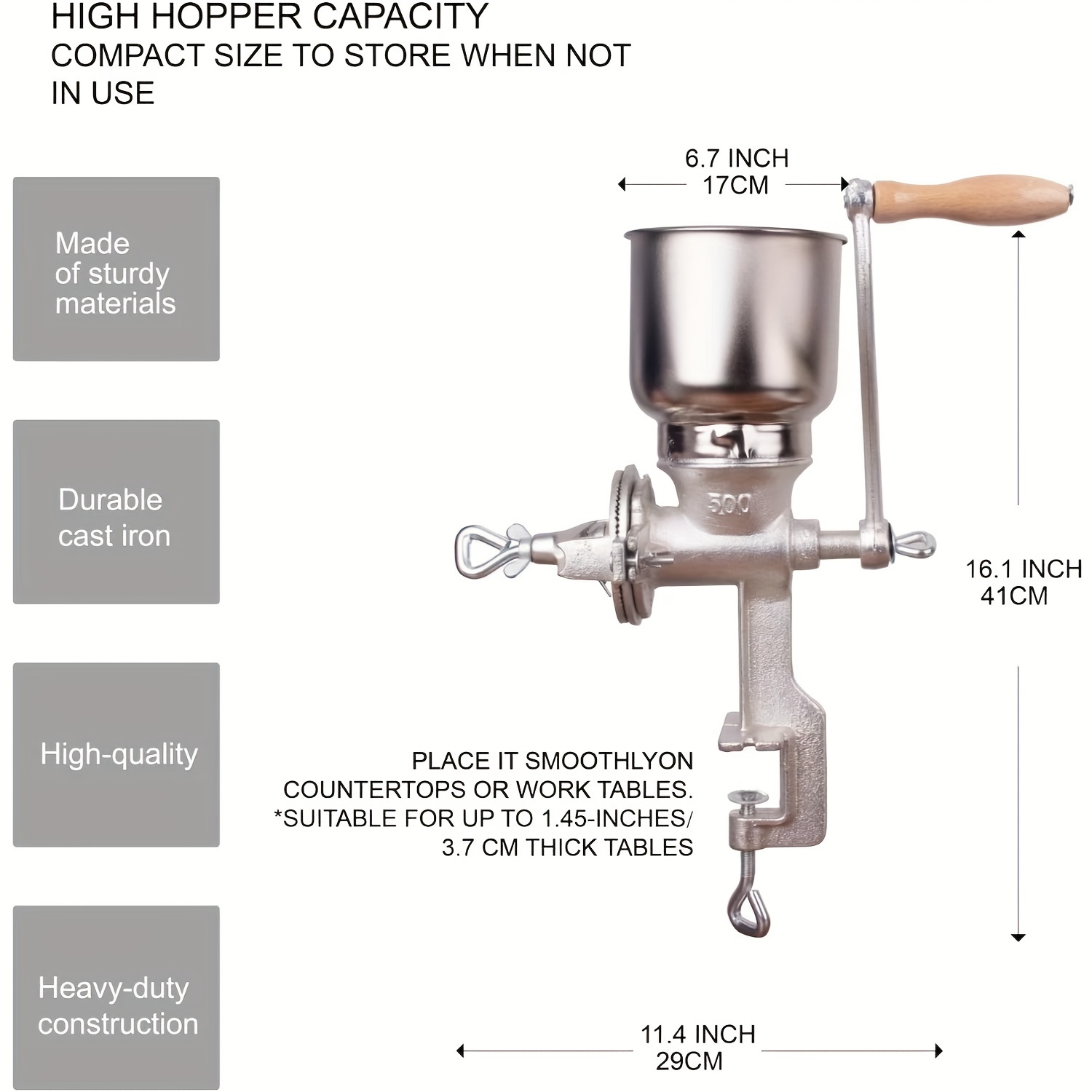 High Hopper Grain Mill Cast Ir - đánh giá và giá Cast Iron Corn