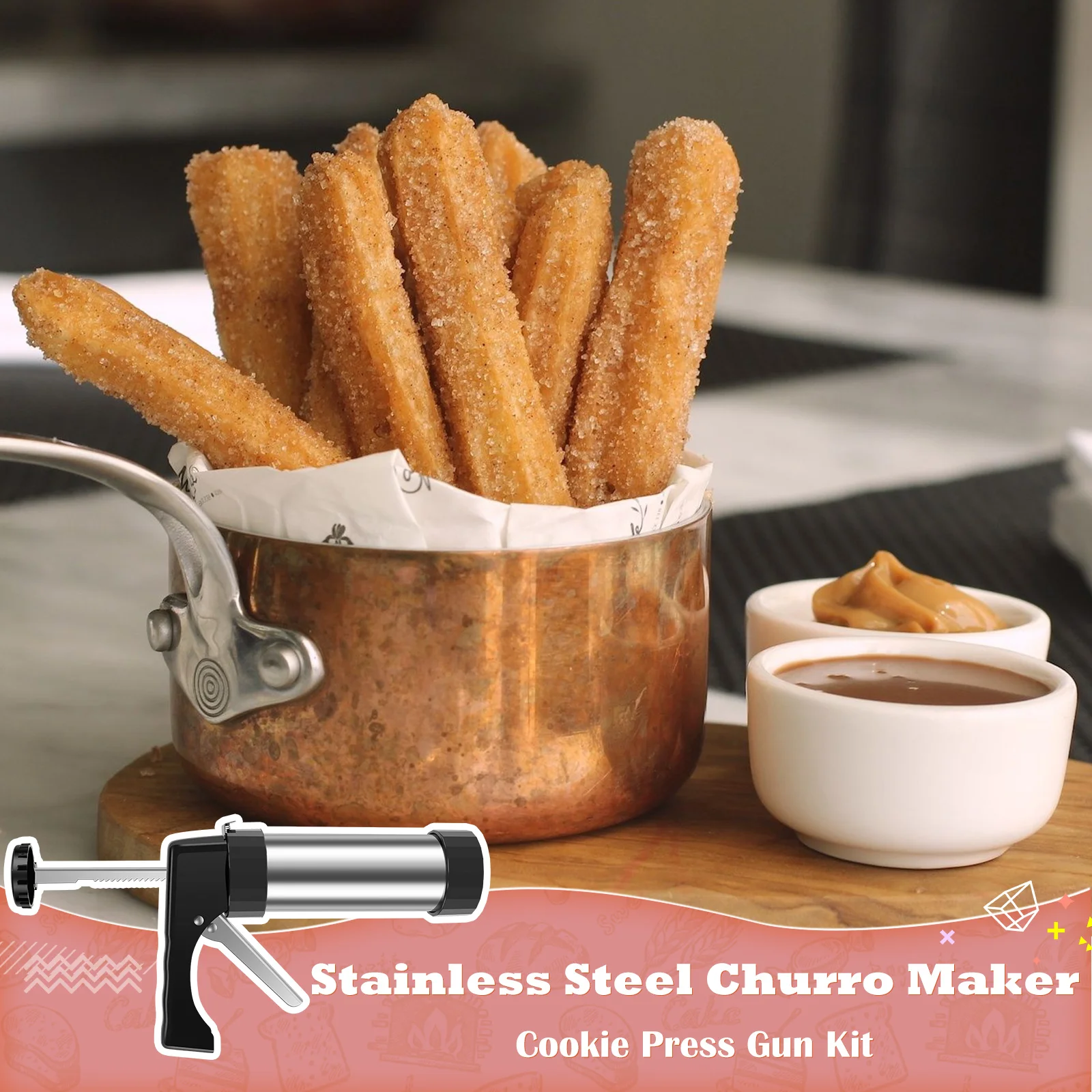 DIY Churro Maker Machine Cooki - đánh giá và giá Churros Maker Gun