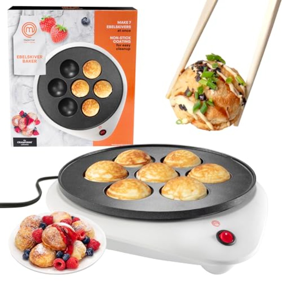 MasterChef Electric Ebelskiver - đánh giá và giá Takoyaki Grill Plate