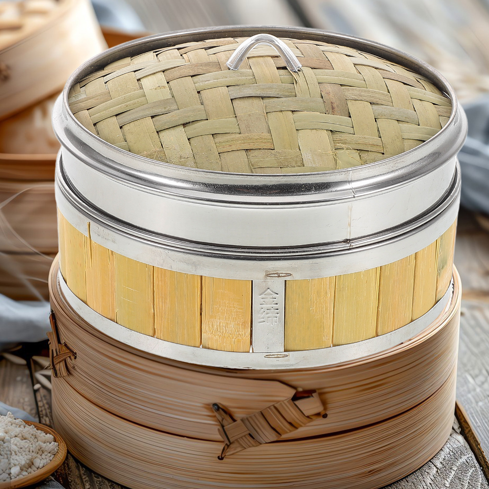Traditional 18Cm Wood Steamer  - đánh giá và giá Bao Steamer Bamboo