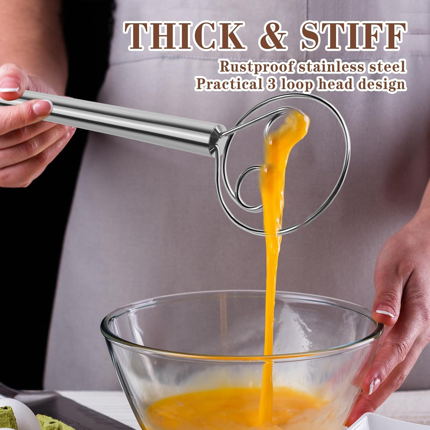 Danish Dough Whisk - Stainless - đánh giá và giá Danish Pancake Pan