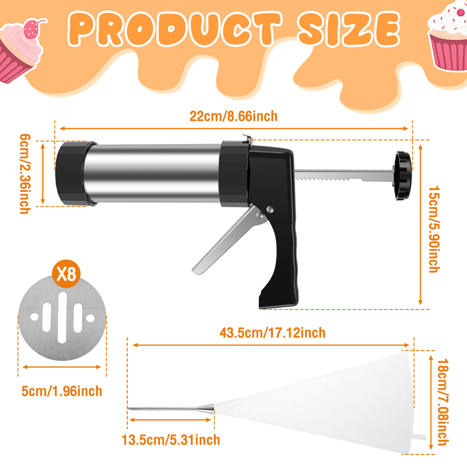 Stainless Steel Cookie Gun Chu - đánh giá và giá Churros Maker Gun