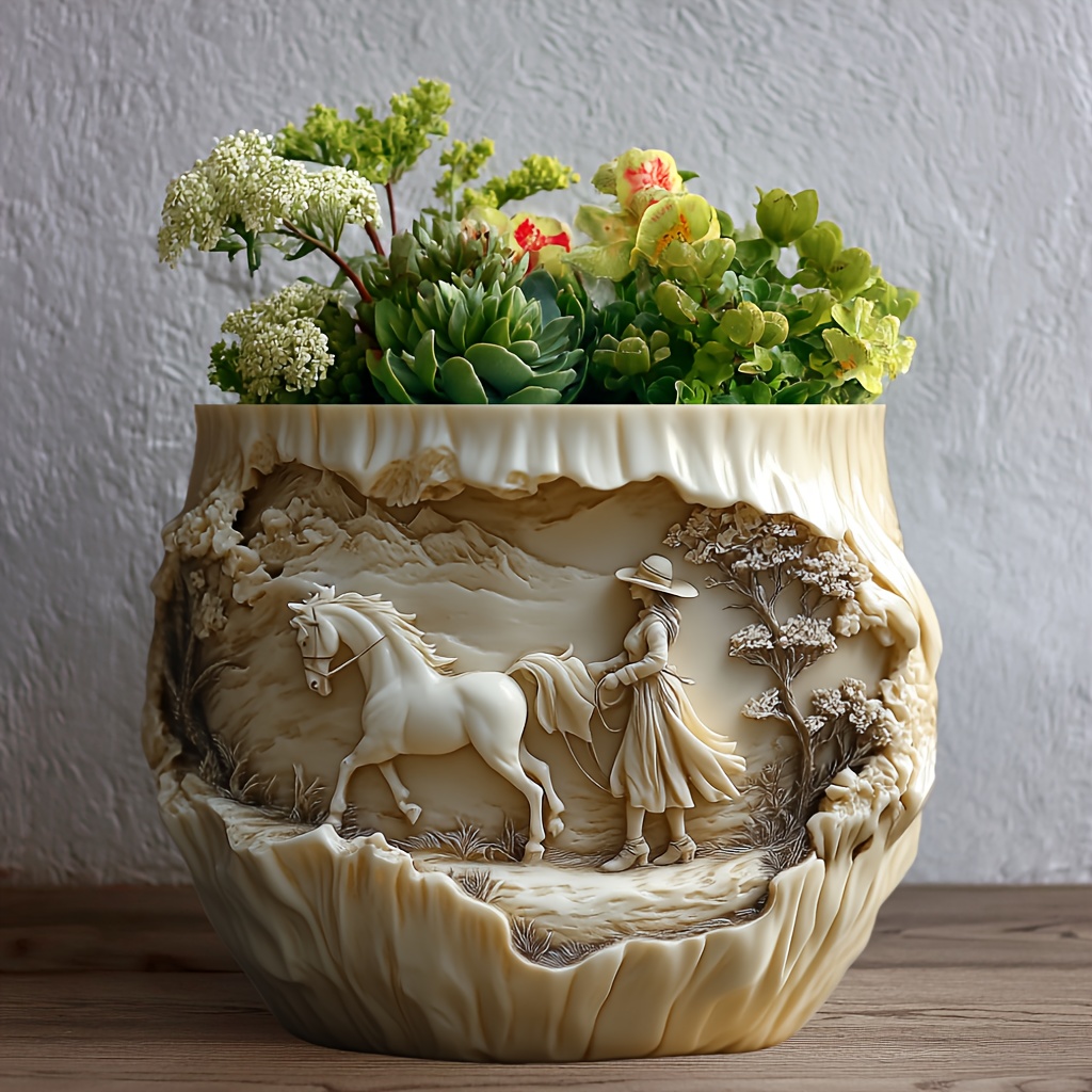 Beauty holding horse relief su - đánh giá và giá Potsticker Mold