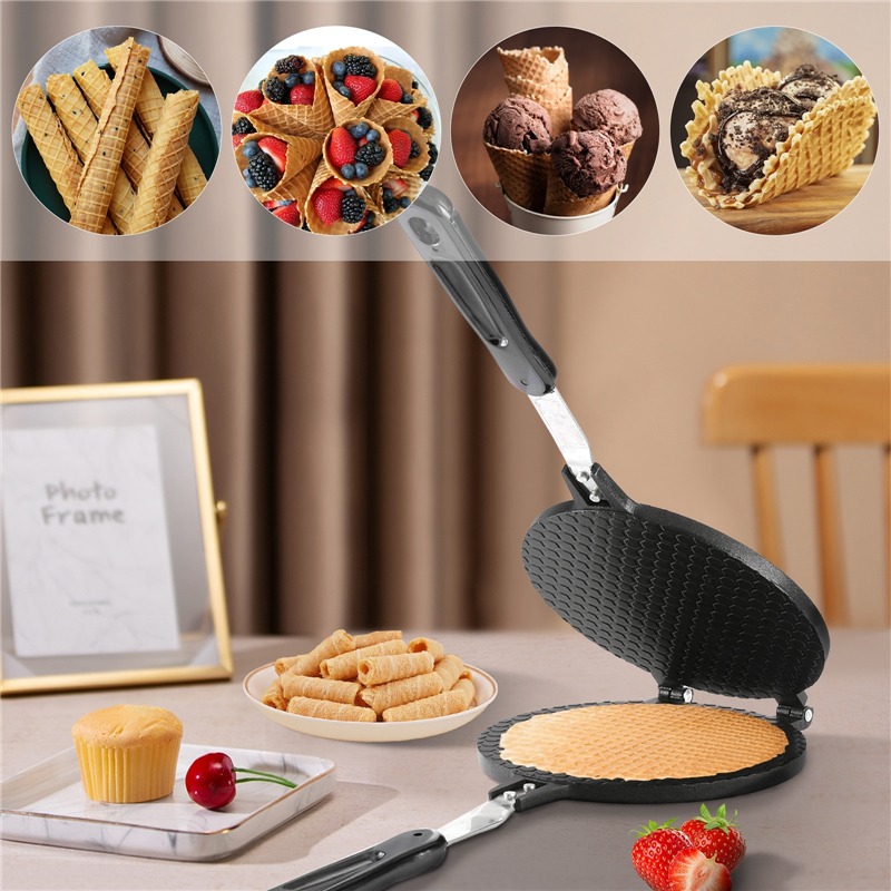 22cm Non-Stick Egg Roll Waffle - đánh giá và giá Waffle Cone Maker