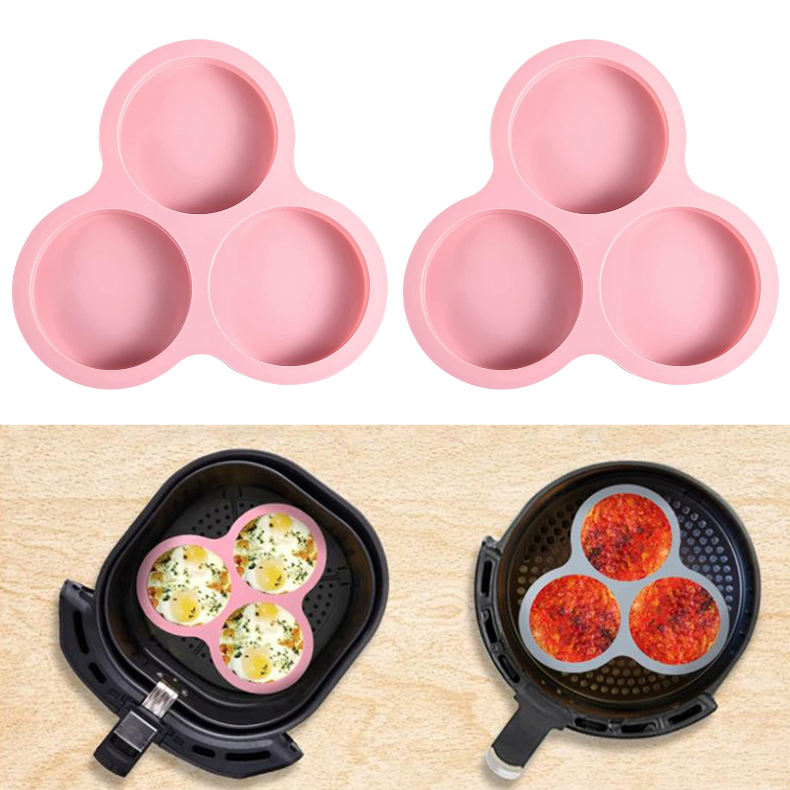 1/2pcs Silicone Air Fryer Egg  - đánh giá và giá Egg Waffle Pan