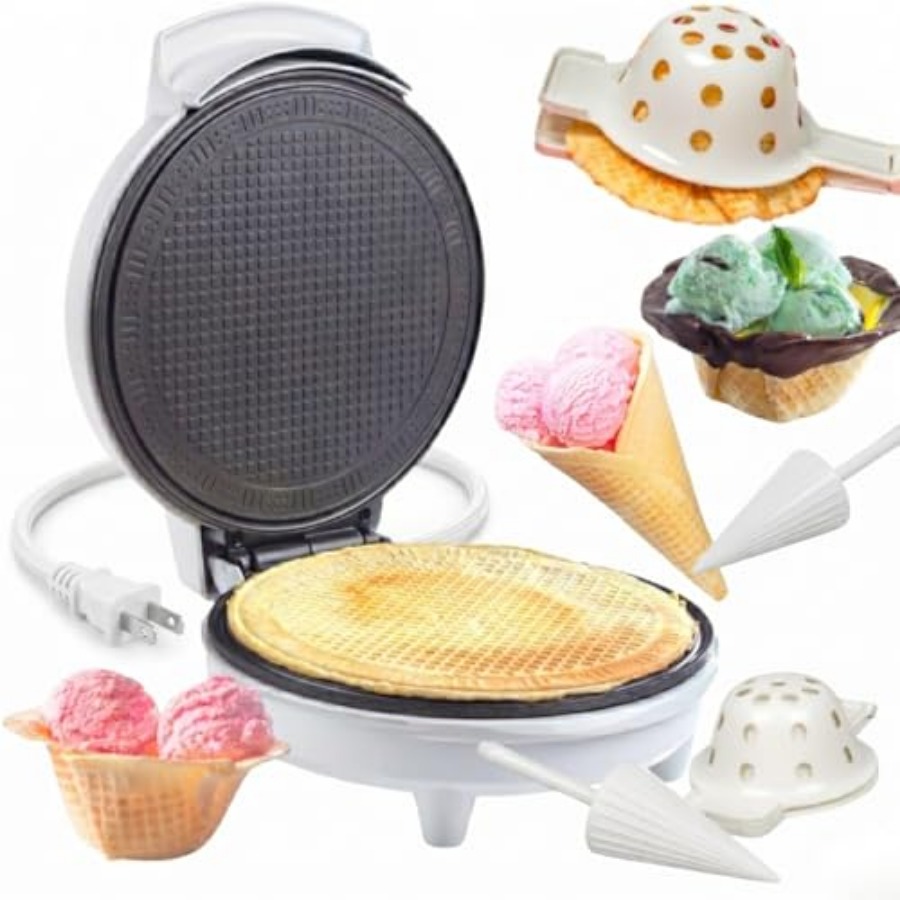 Waffle Cone and Ice Cream Bowl - đánh giá và giá Waffle Cone Maker