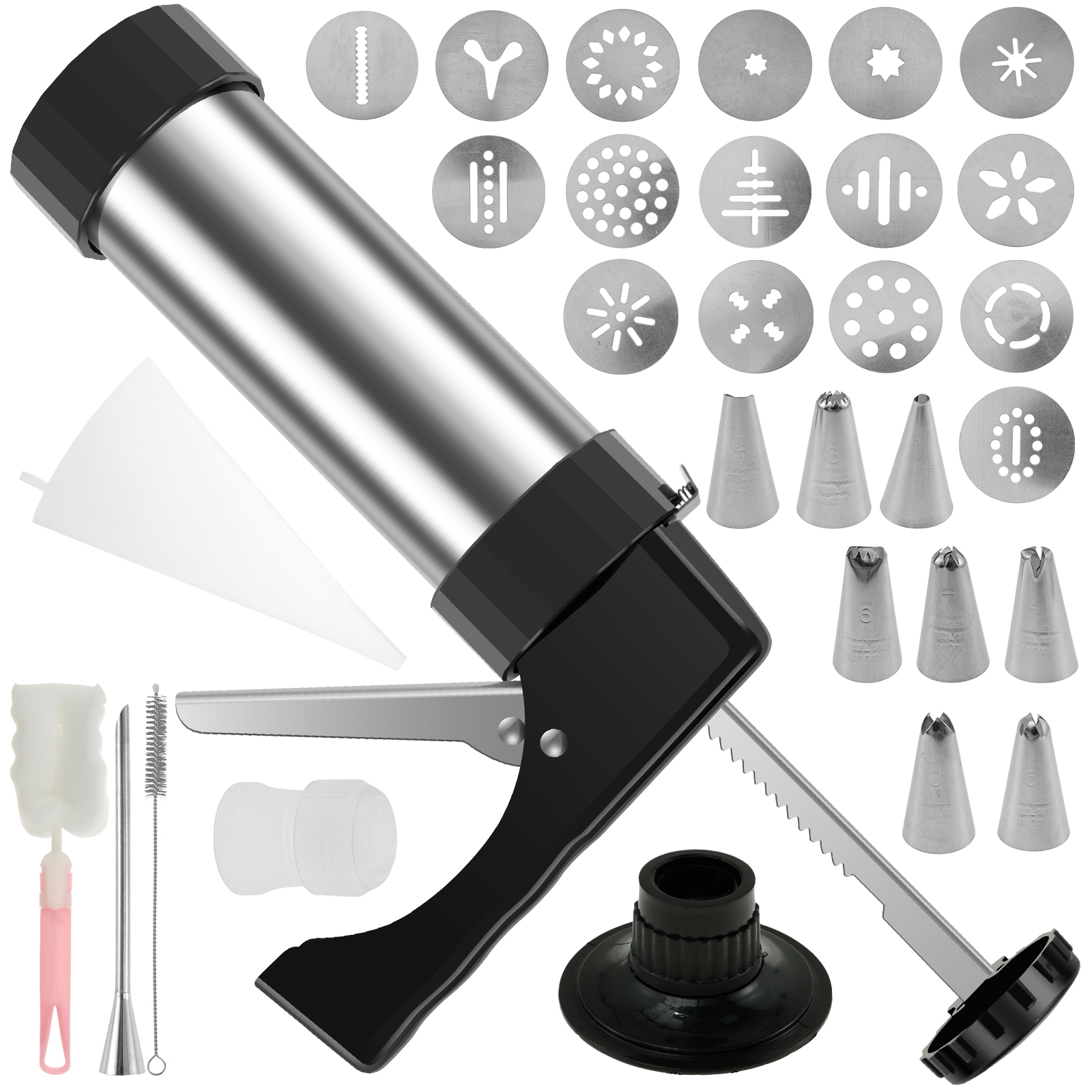 Cookie Press Gun Tips Set Stai - đánh giá và giá Churros Maker Gun