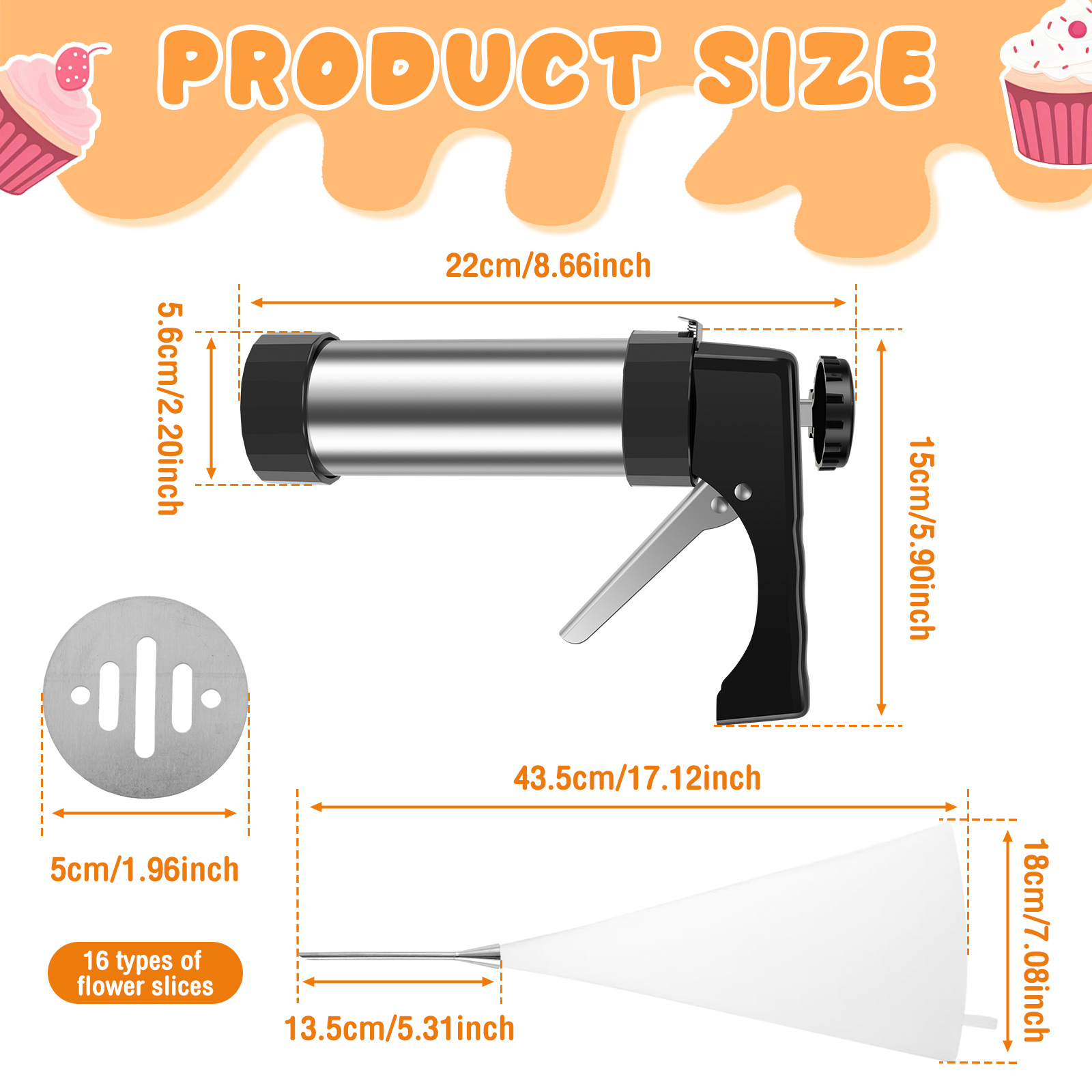 Cookie Press Gun Tips Set Stai - đánh giá và giá Churros Maker Gun