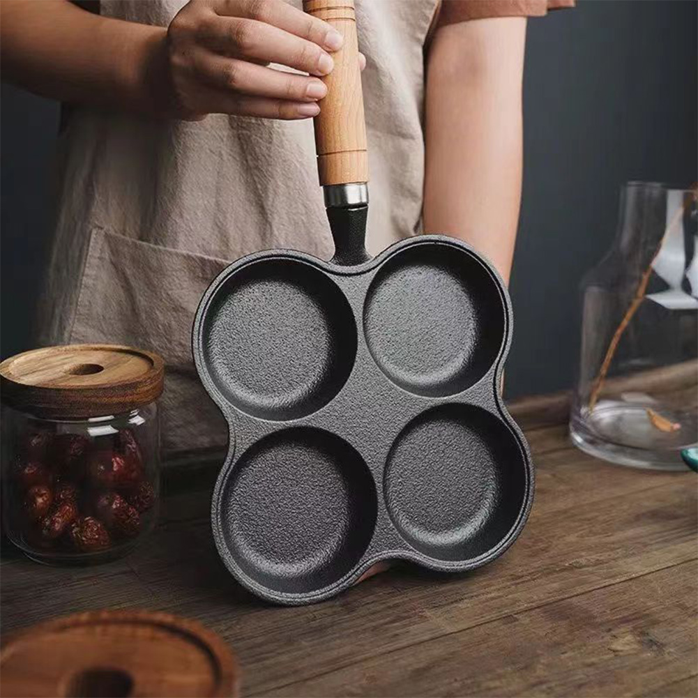 4-Hole Frying Pan Non Stick Br - đánh giá và giá Cast Iron Corn