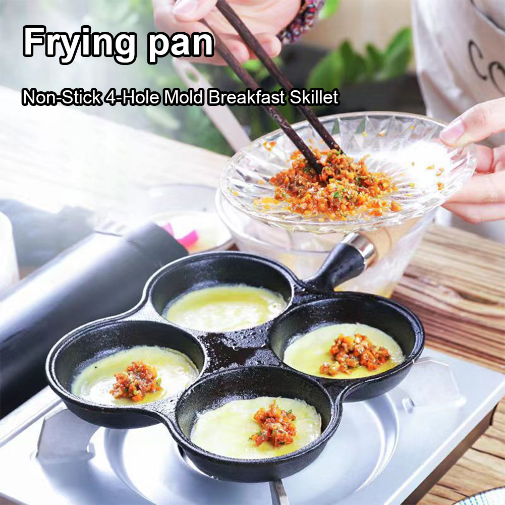 4-Hole Frying Pan Non Stick Br - đánh giá và giá Cast Iron Corn