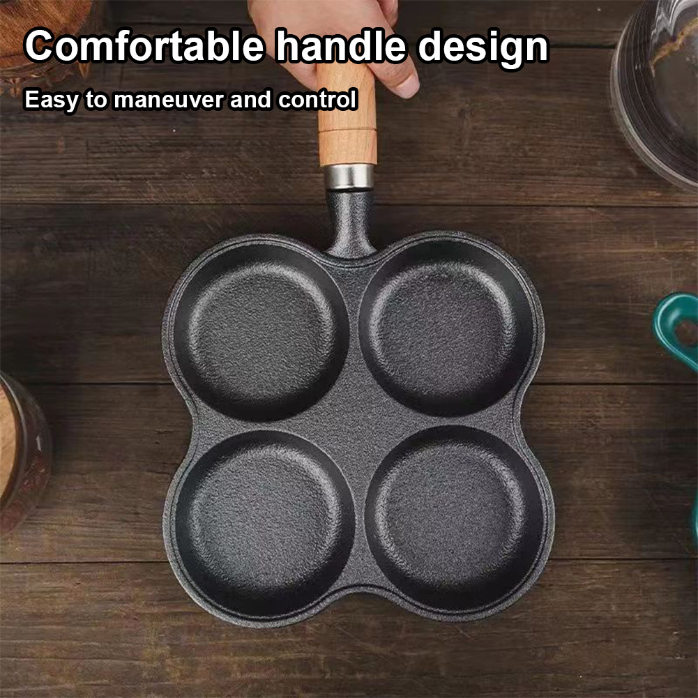4-Hole Frying Pan Non Stick Br - đánh giá và giá Cast Iron Corn