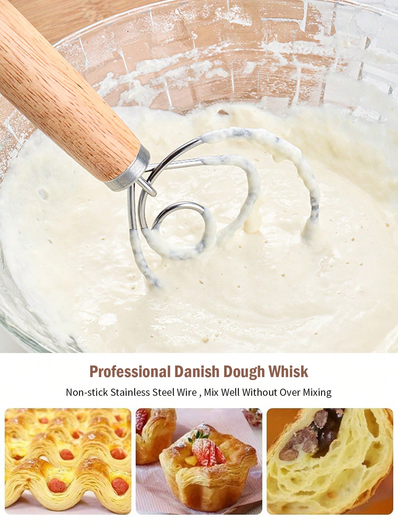Danish Dough Whisk Stainless S - đánh giá và giá Danish Pancake Pan