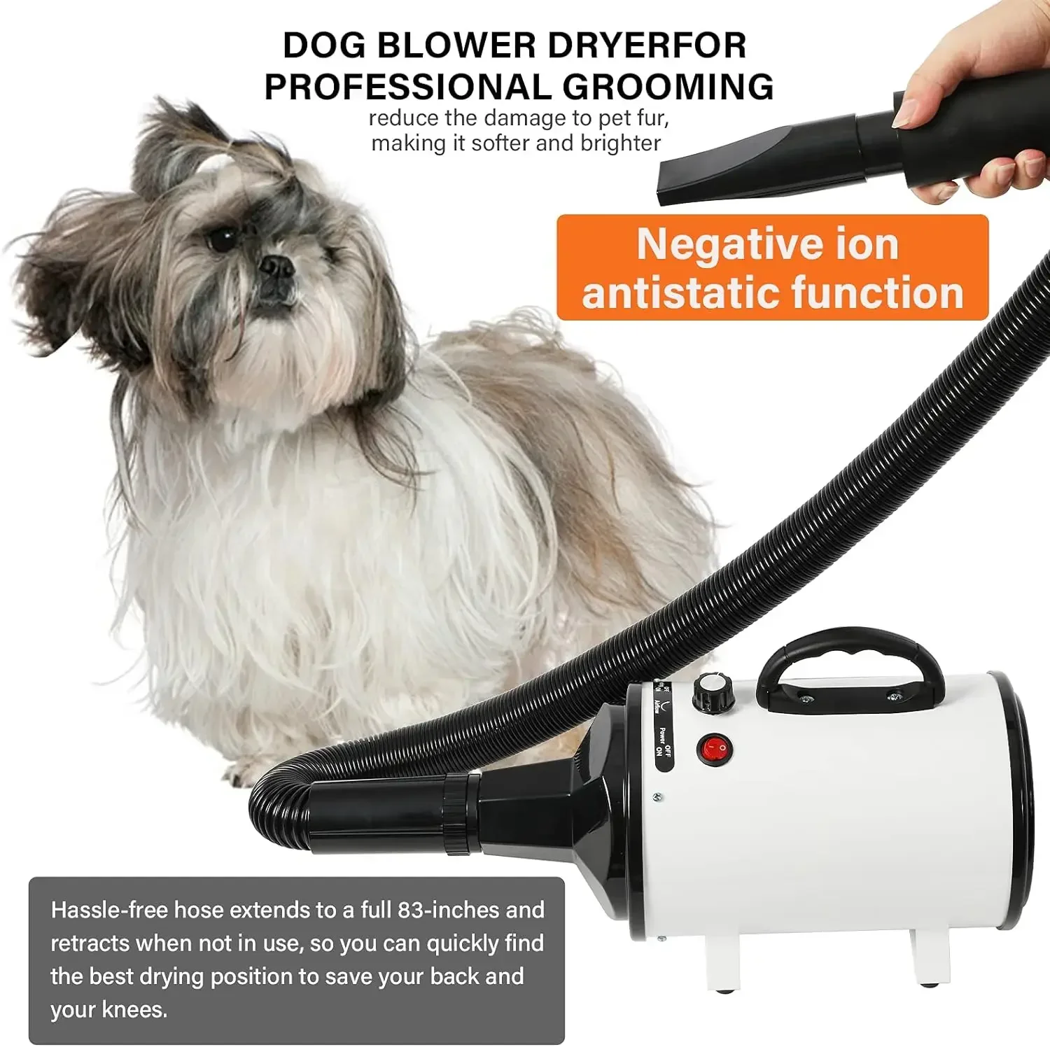 2800W Pet Hair Dryer for Dogs  - đánh giá và giá Hot Dog Press