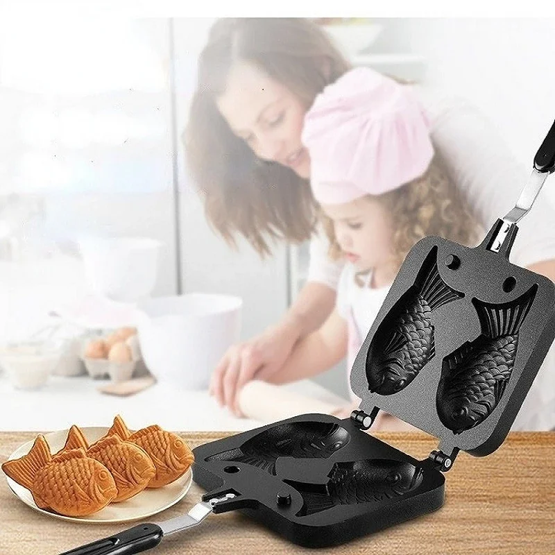 Kitchen Japanese Taiyaki Doubl - đánh giá và giá Egg Waffle Pan