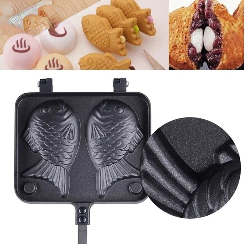 Kitchen Japanese Taiyaki Doubl - đánh giá và giá Egg Waffle Pan